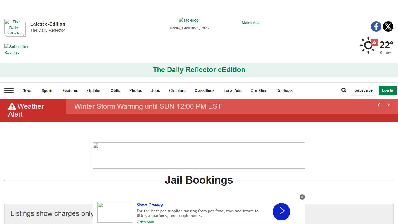 Jail Bookings reflector.com