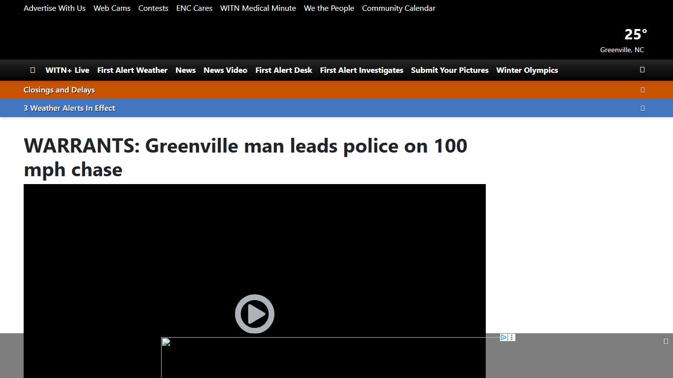 WARRANTS: Greenville man leads police on 100 mph chase