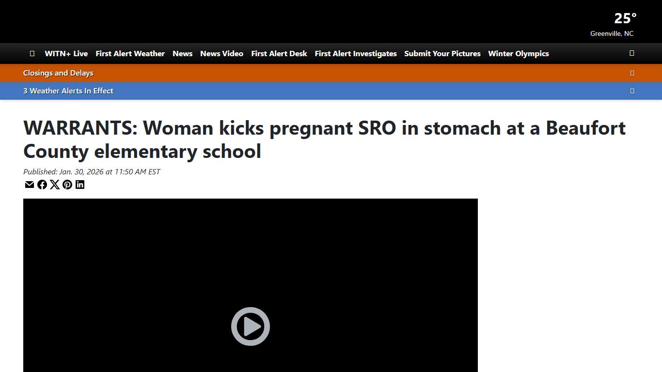 WARRANTS: Woman kicks pregnant SRO in stomach at a Beaufort County elementary school